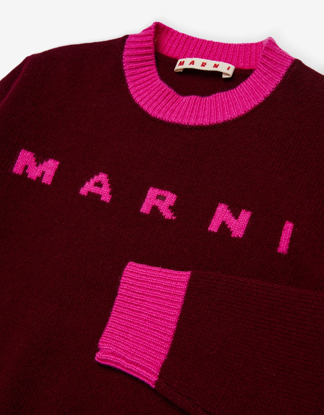 Girls Cashmere Logo Jumper in Red