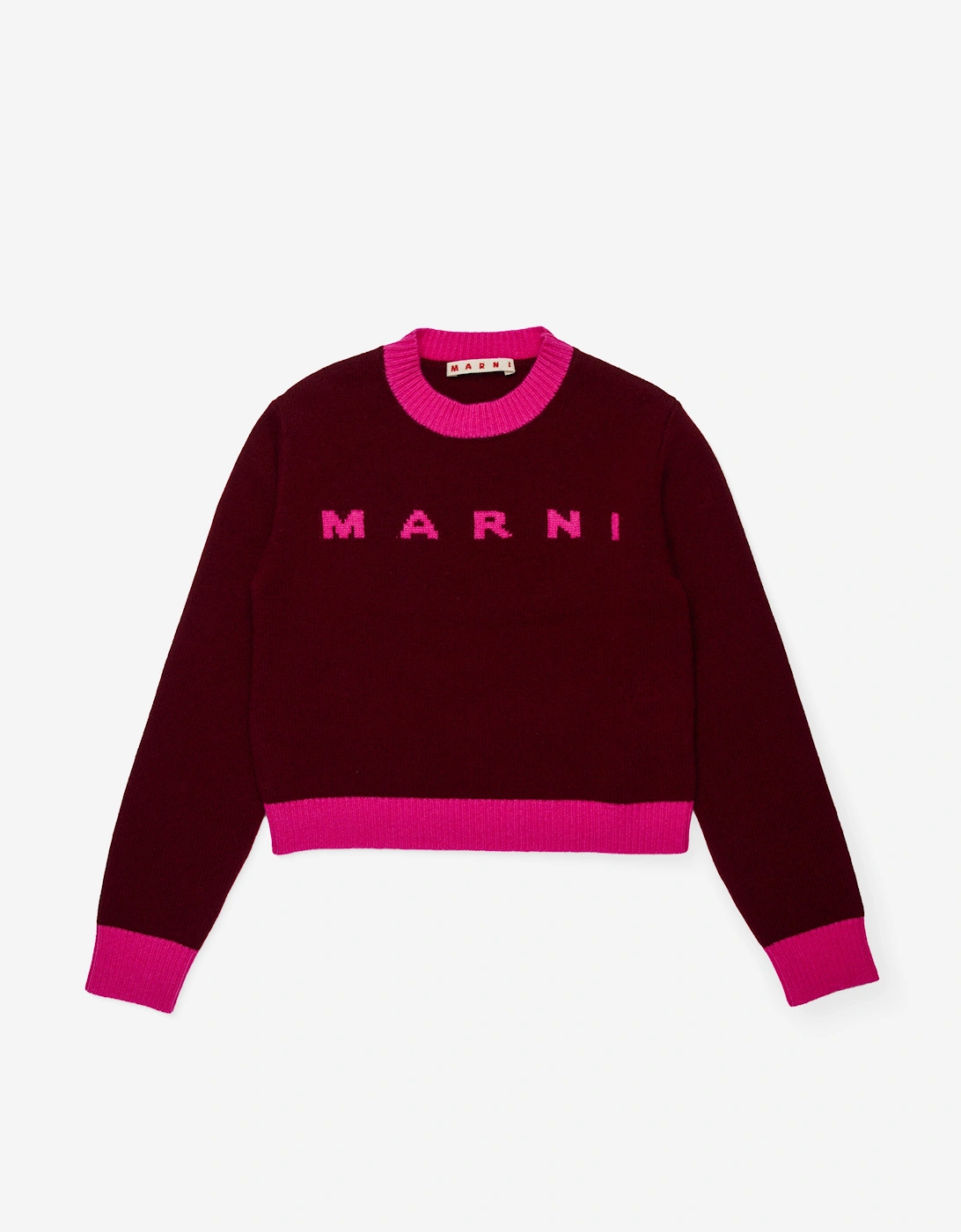 Girls Cashmere Logo Jumper in Red, 4 of 3