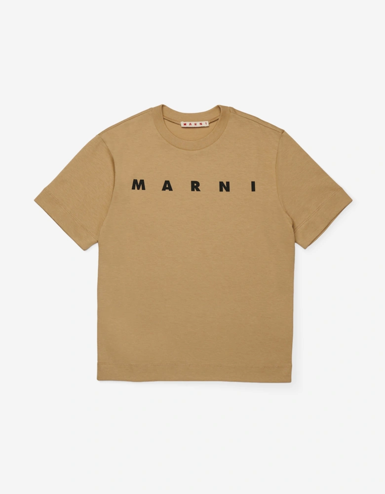 Kids Logo T-Shirt in Beige