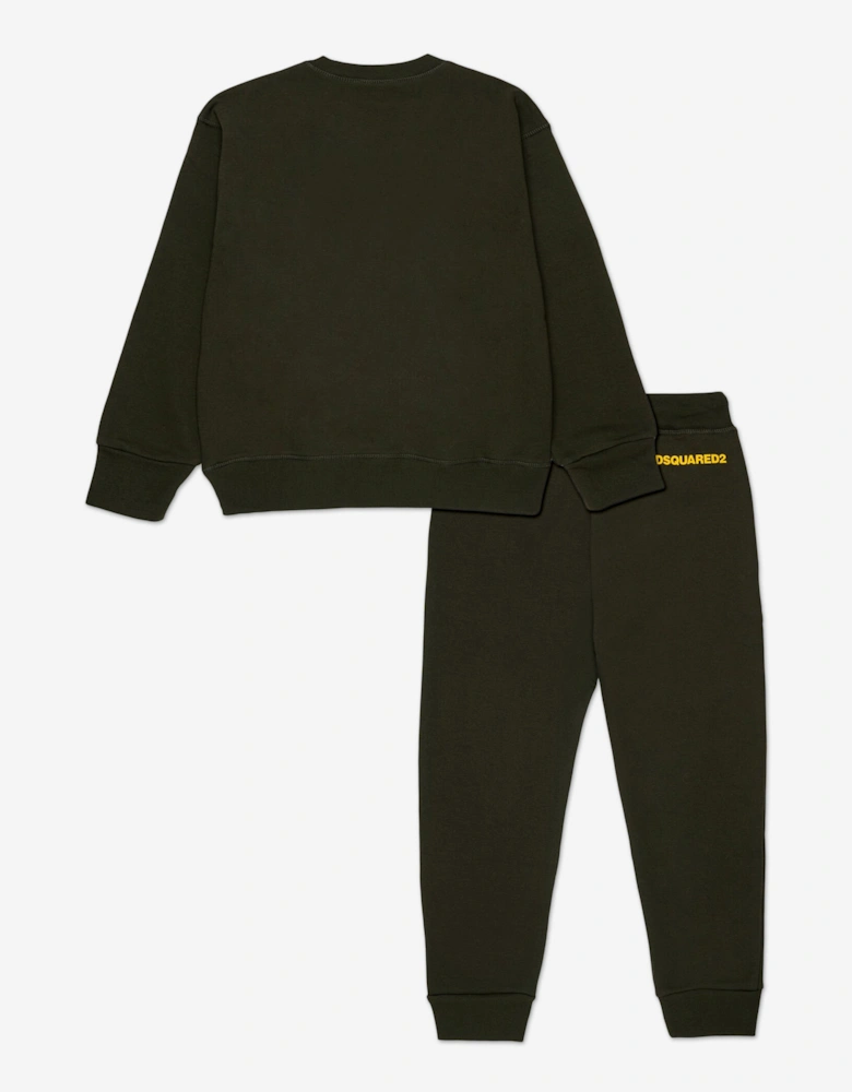 Kids Logo Tracksuit in Green