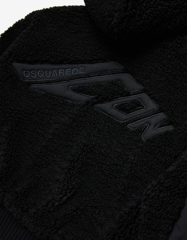 Kids Teddy Fleece Icon Jacket in Black