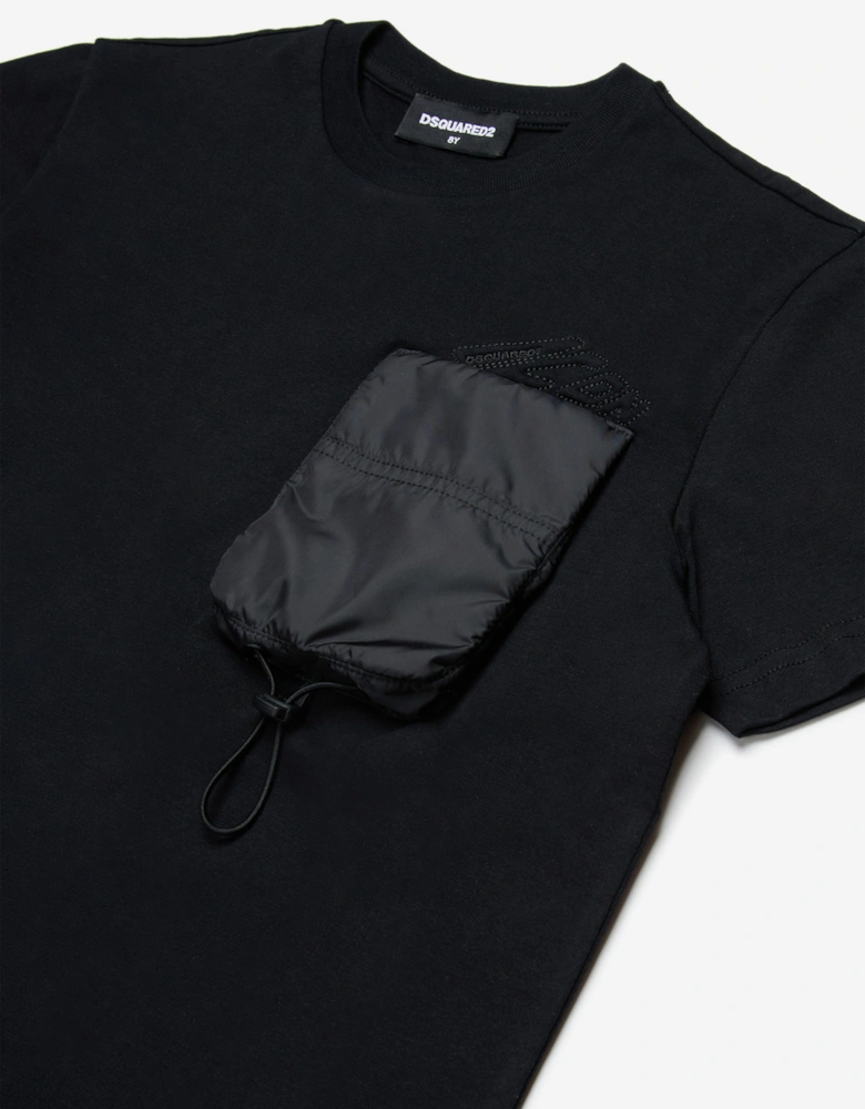 Kids Icon Pocket T-Shirt in Black