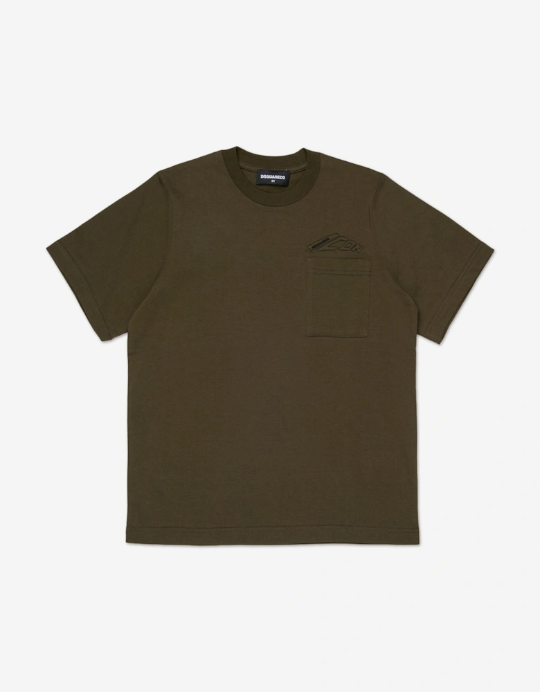 Kids Icon Pocket T-Shirt in Green