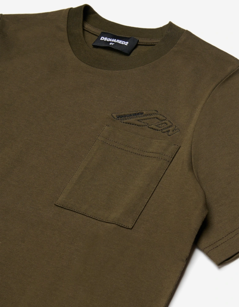 Kids Icon Pocket T-Shirt in Green