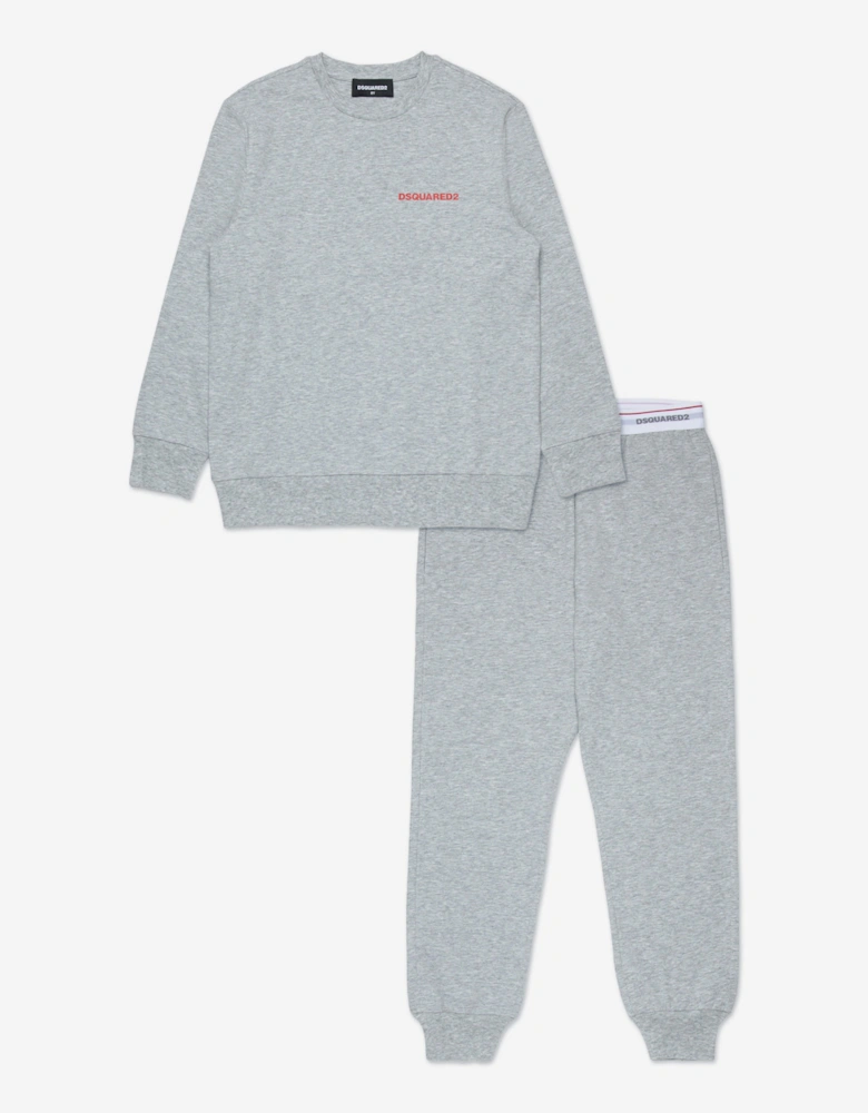 Kids Logo Pyjama Set in Grey