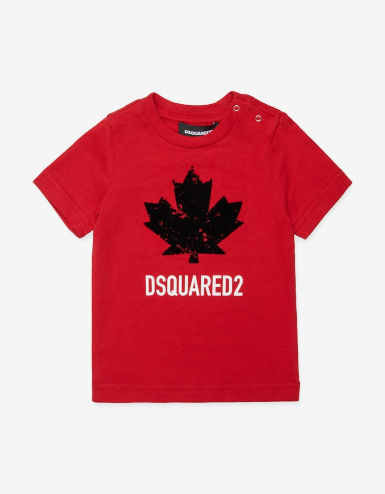 Baby Maple Leaf Logo T-Shirt in Red