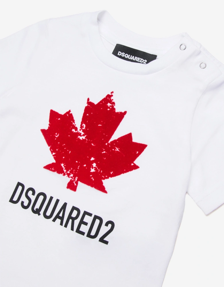 Baby Maple Leaf Logo T-Shirt in White