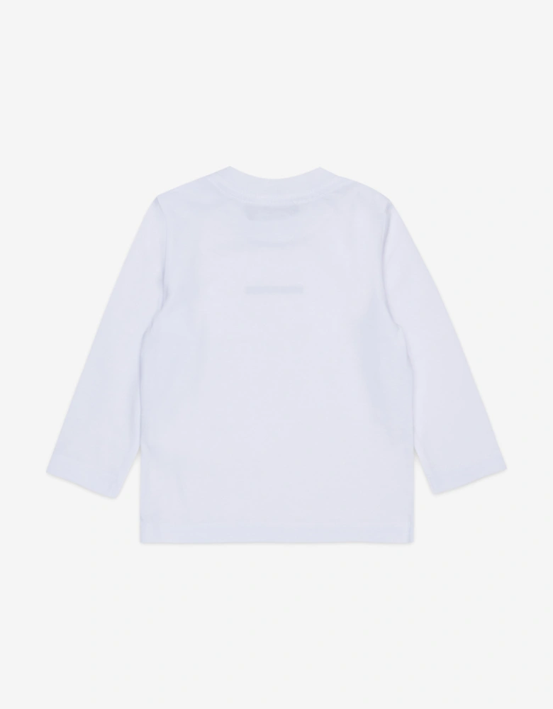 Baby Long Sleeve Logo T-Shirt in White