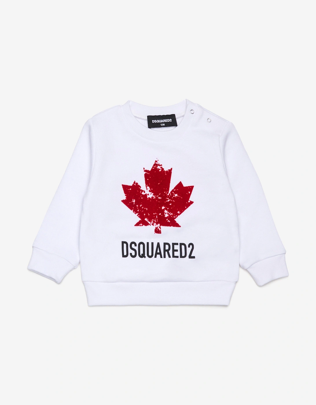 Baby Maple Leaf Logo Sweatshirt in White, 5 of 4