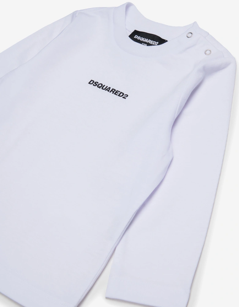 Baby Long Sleeve Logo T-Shirt in White