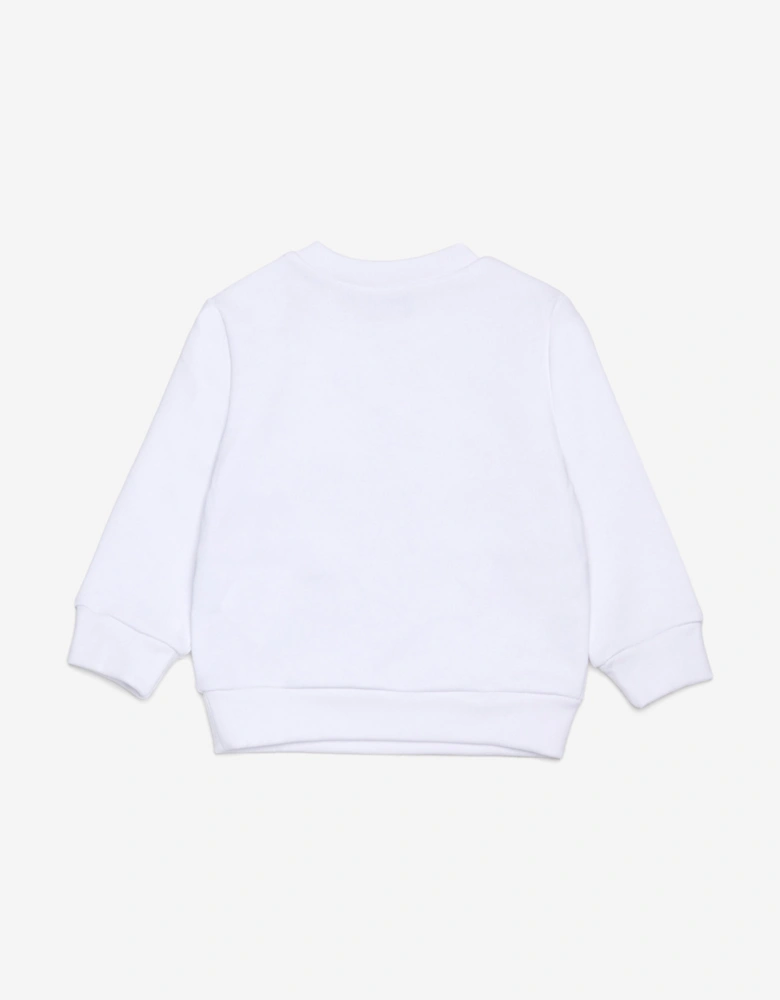 Baby Maple Leaf Logo Sweatshirt in White