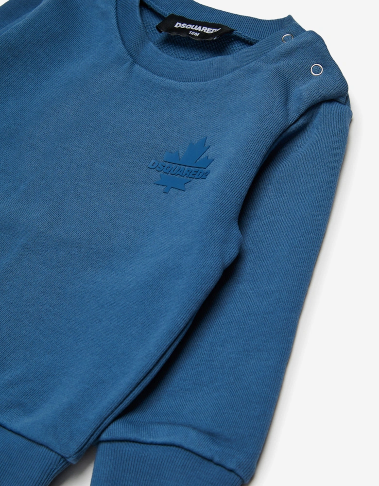 Baby Maple Leaf Logo Sweatshirt in Blue