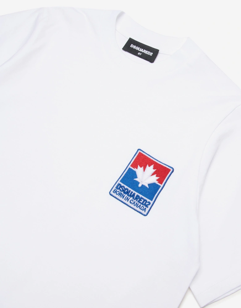 Kids Maple Leaf Logo T-Shirt in White