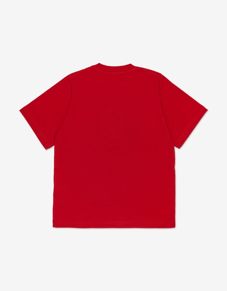 Kids Maple Leaf Logo T-Shirt in Red
