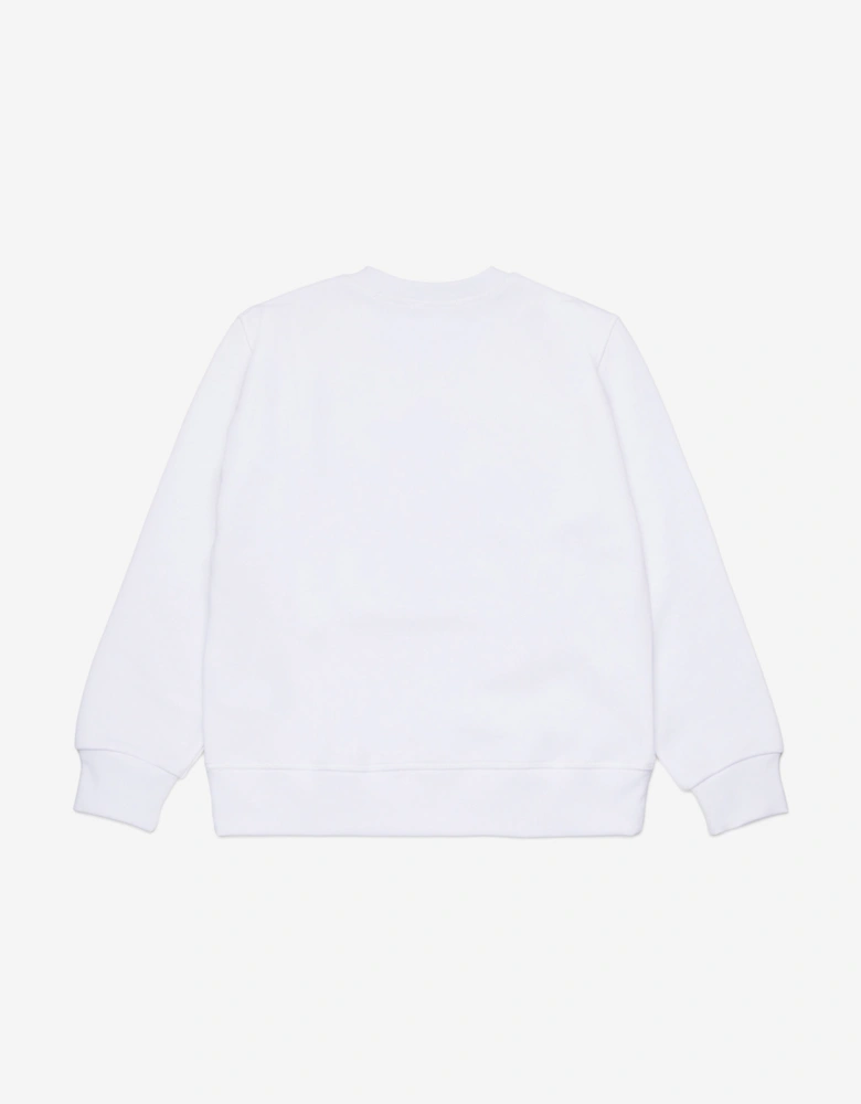 Kids Maple Leaf Logo Sweatshirt in White