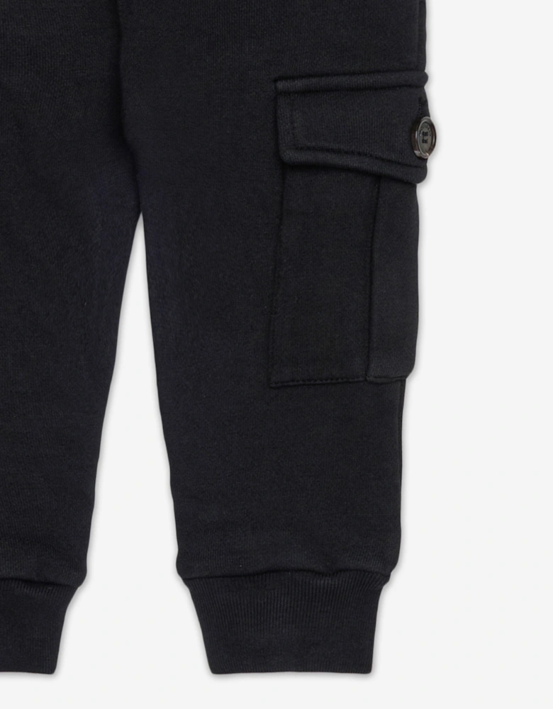 Baby Maple Leaf  Logo Cargo Pants in Black