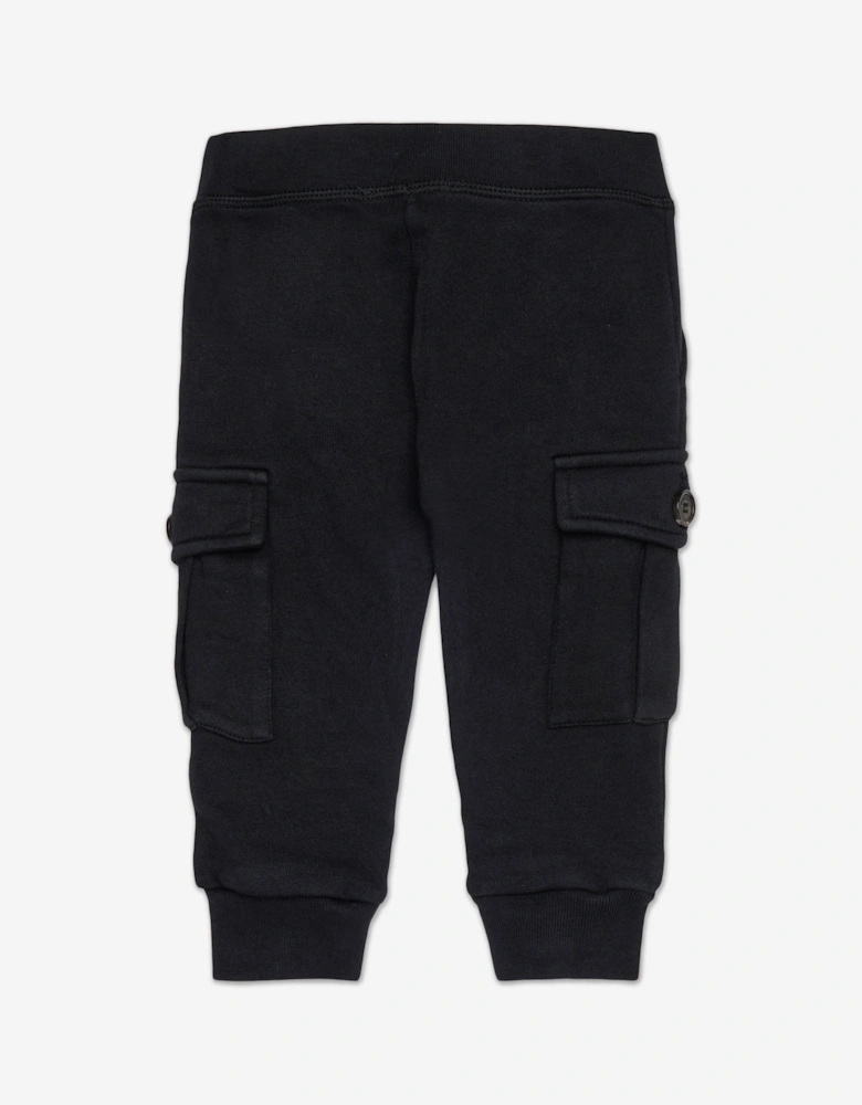 Baby Maple Leaf  Logo Cargo Pants in Black