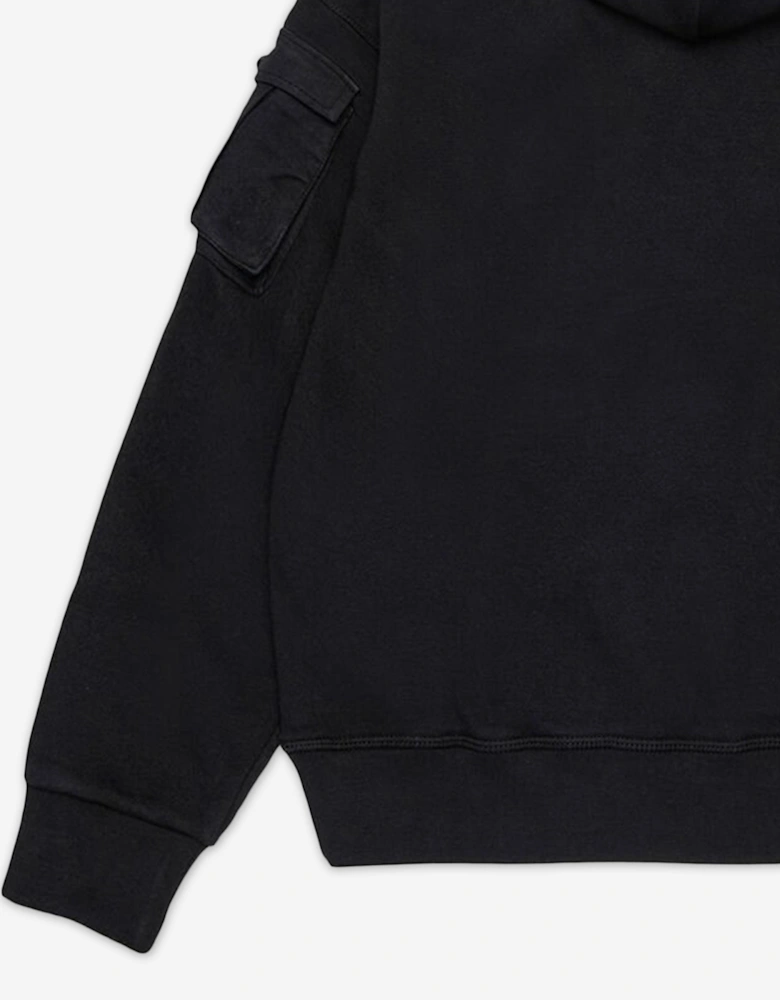 Kids Maple Leaf Logo Hoodie in Black