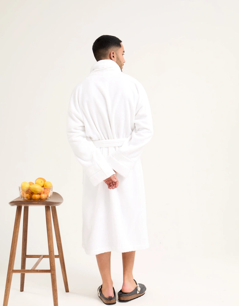 Mister You Bamboo Towelling Robe in Cloud White