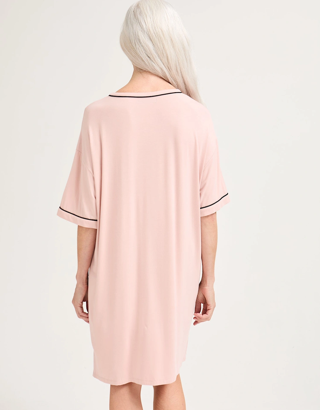 Bamboo Classic Tee Dress in Pink