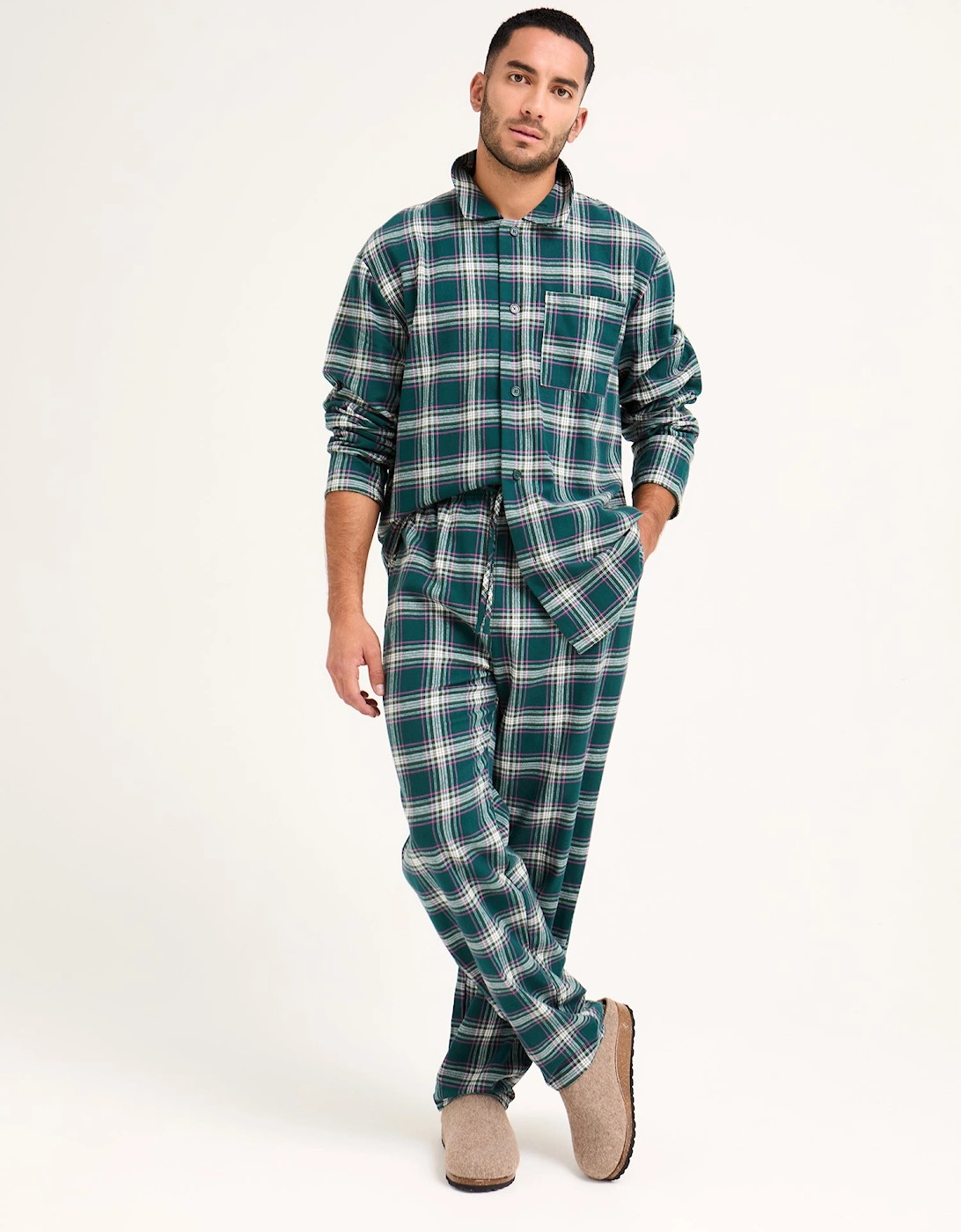 Plaid Pyjama Set in Green