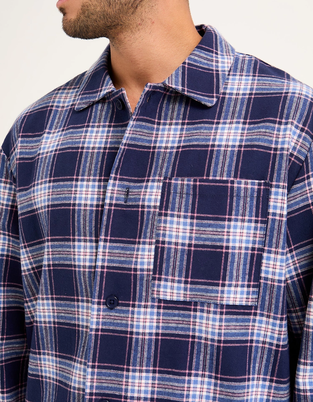 Plaid Pyjamas in Midnight