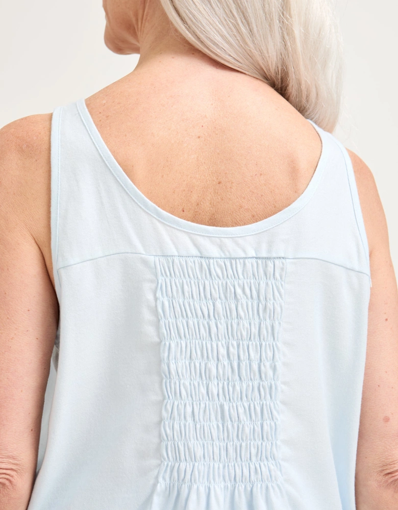 Cotton Modal Vest Short Set in Sky Blue