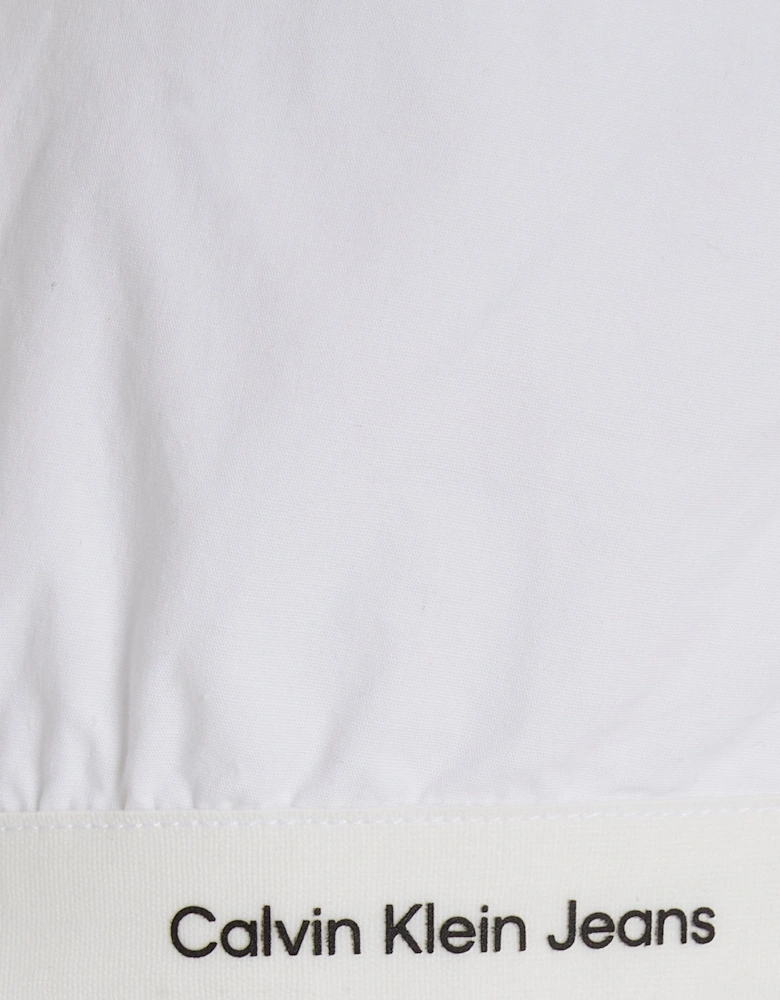 Girls Minimalistic Tape Dress in White