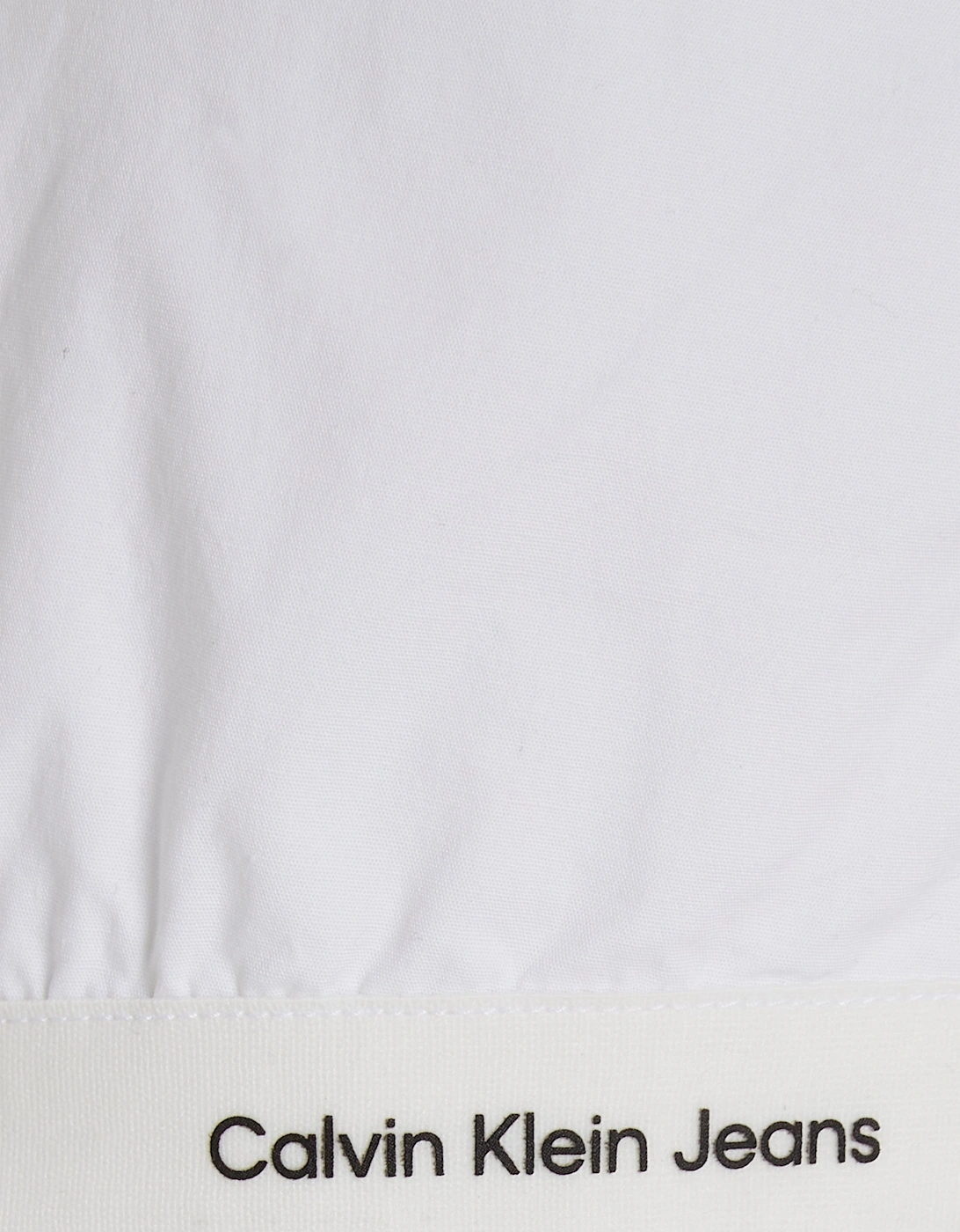 Girls Minimalistic Tape Dress in White
