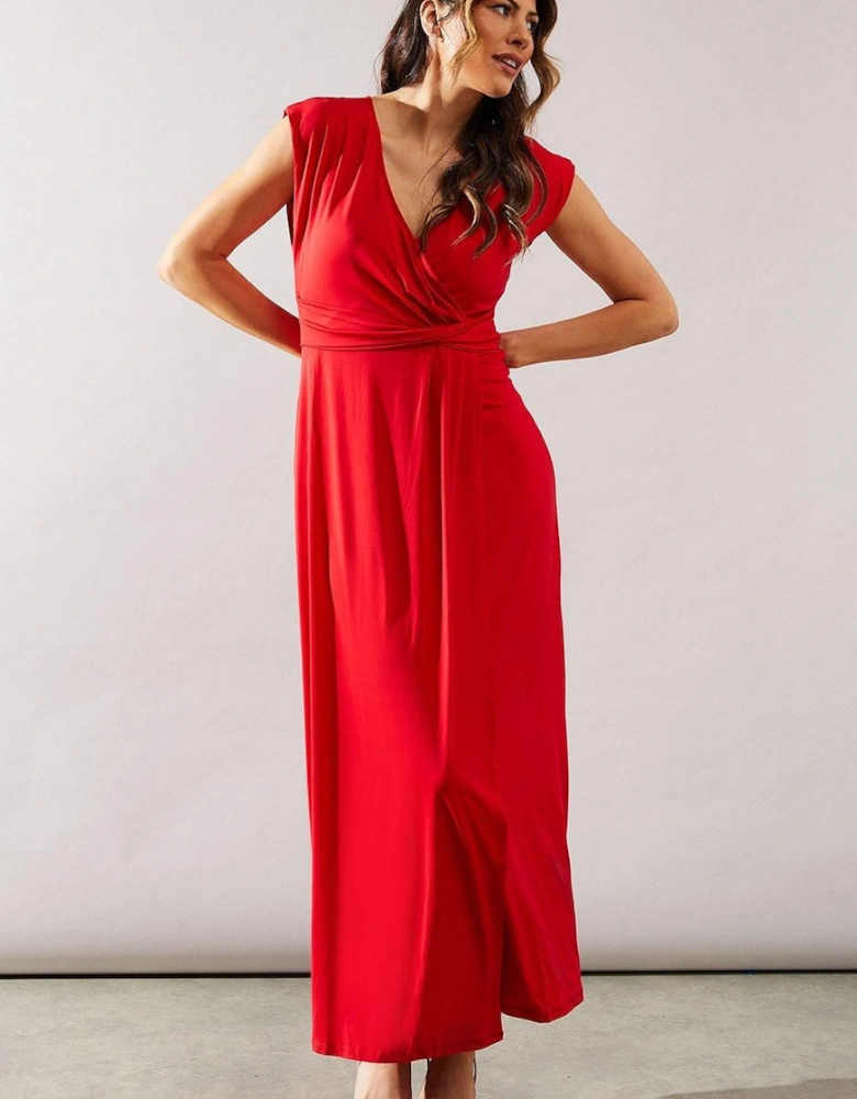 Occasion Wrap Jersey Maxi Dress