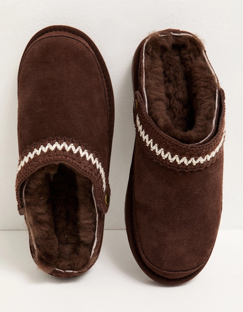 Hallie Sheepskin Multiway Slippers in Chocolate
