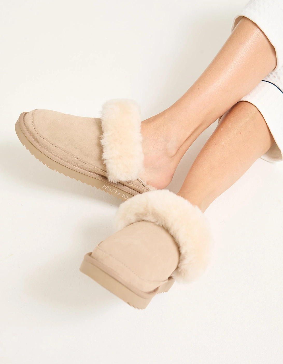 Hallie Sheepskin Multiway Slippers in Beige, 5 of 4