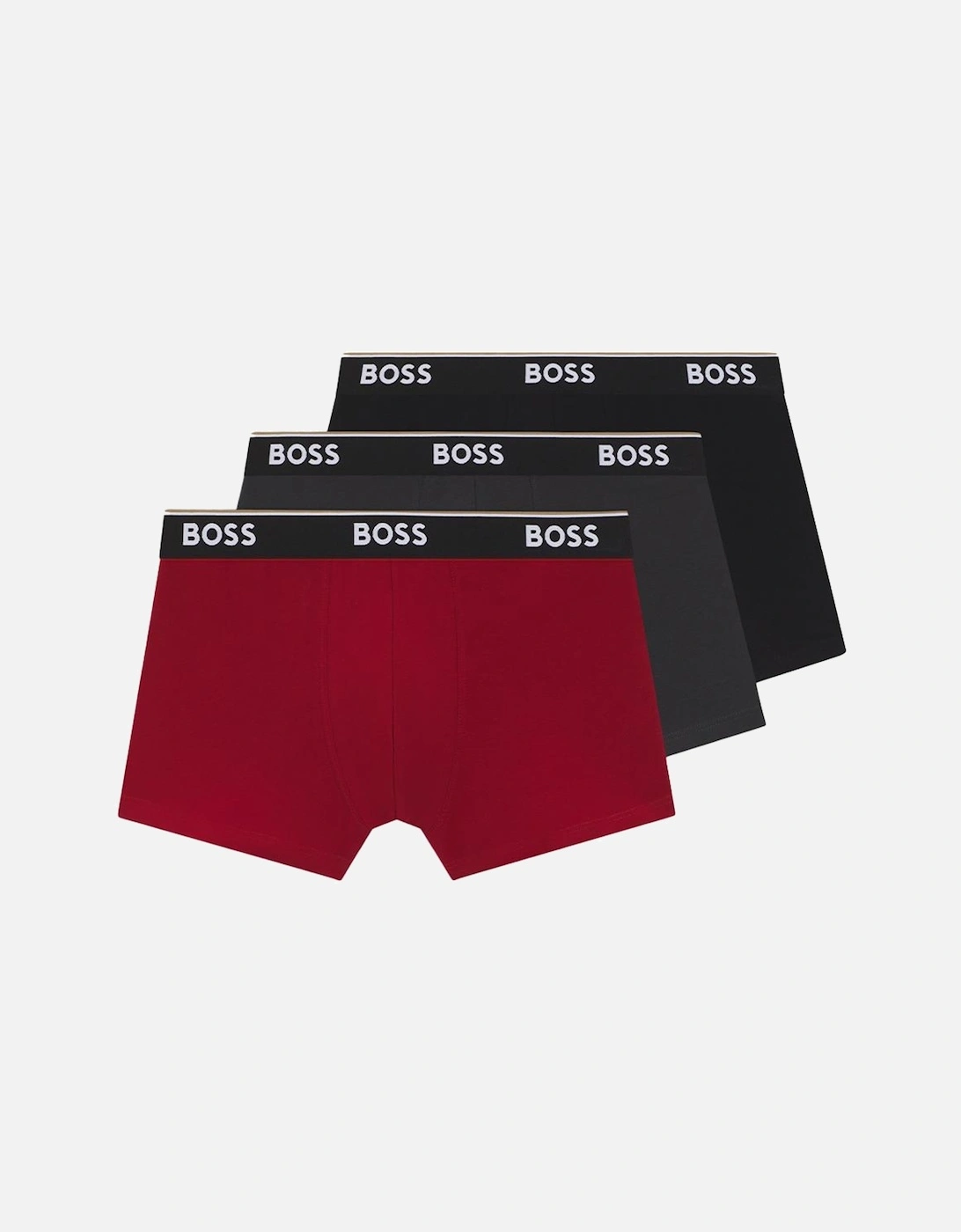BOSS 3-Pack Power Boxer Trunks, Red, Black, Navy, 2 of 1