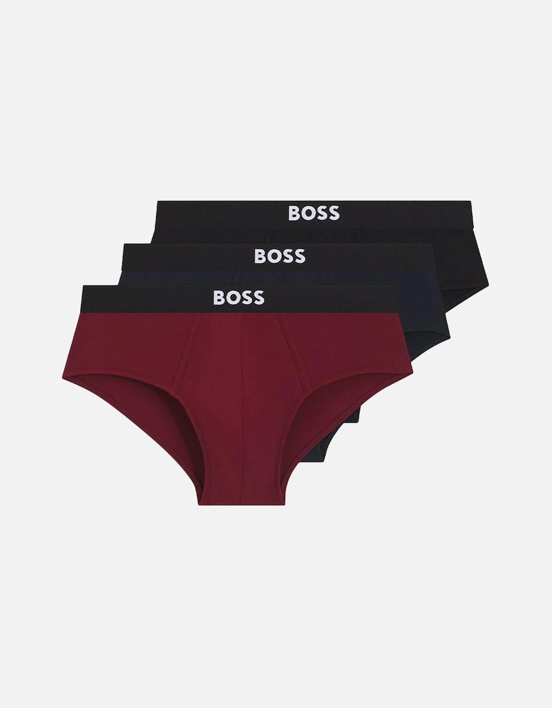 BOSS 3-Pack BOSS ONE Hip Briefs, Multi, 2 of 1