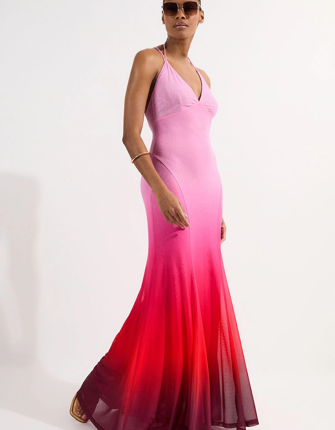 Ombre Mesh Strappy Beach Dress, 2 of 1