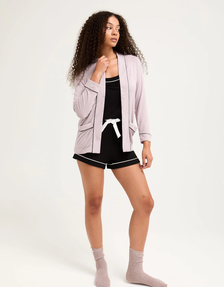 Bamboo Nightwear Jacket in Oyster