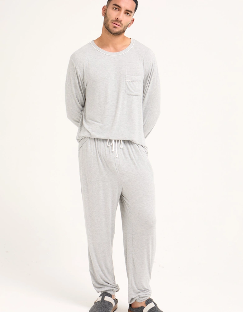 Bamboo Pyjama Set in Grey Marl