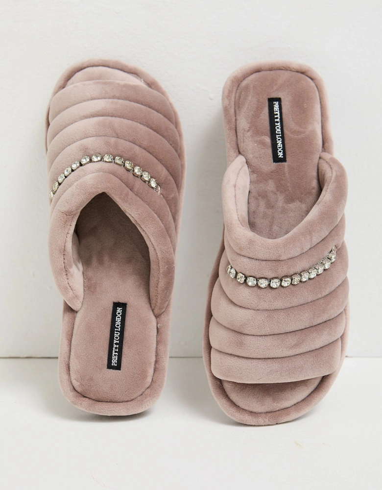 Frankie Slippers in Mink