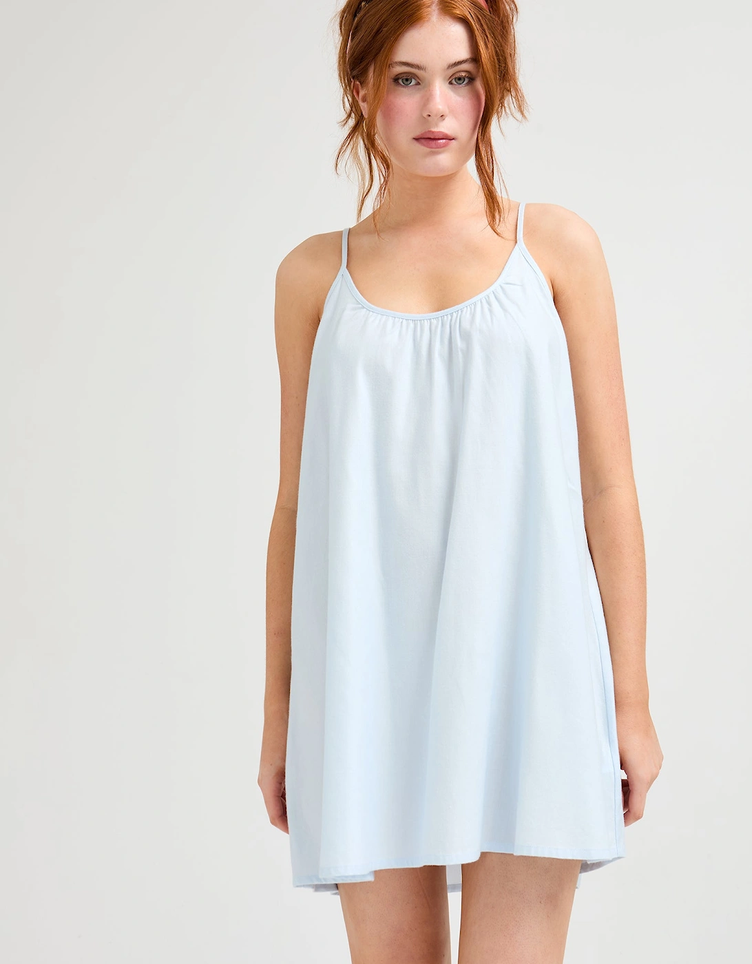 Cotton Modal Swing Chemise in Sky Blue, 6 of 5