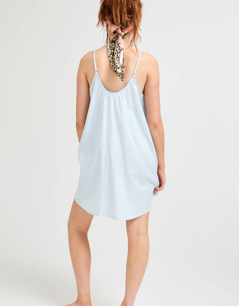 Cotton Modal Swing Chemise in Sky Blue
