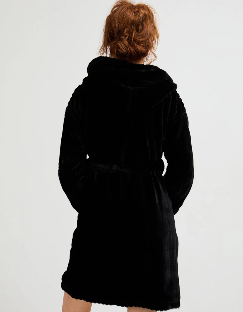 Cloud Dressing Gown in Black