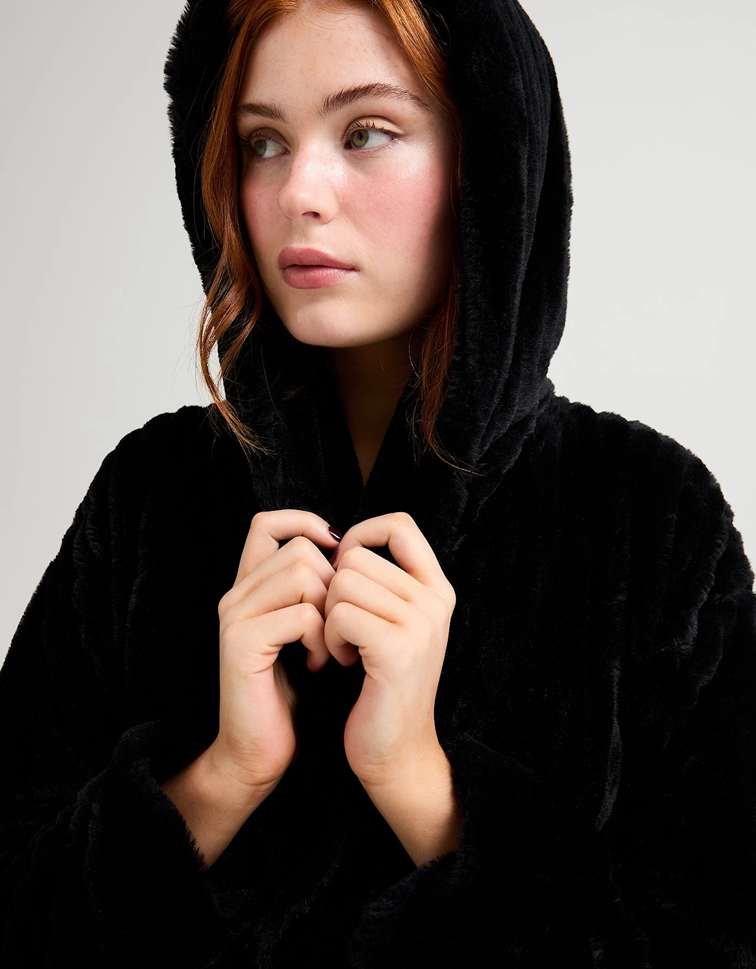 Cloud Dressing Gown in Black