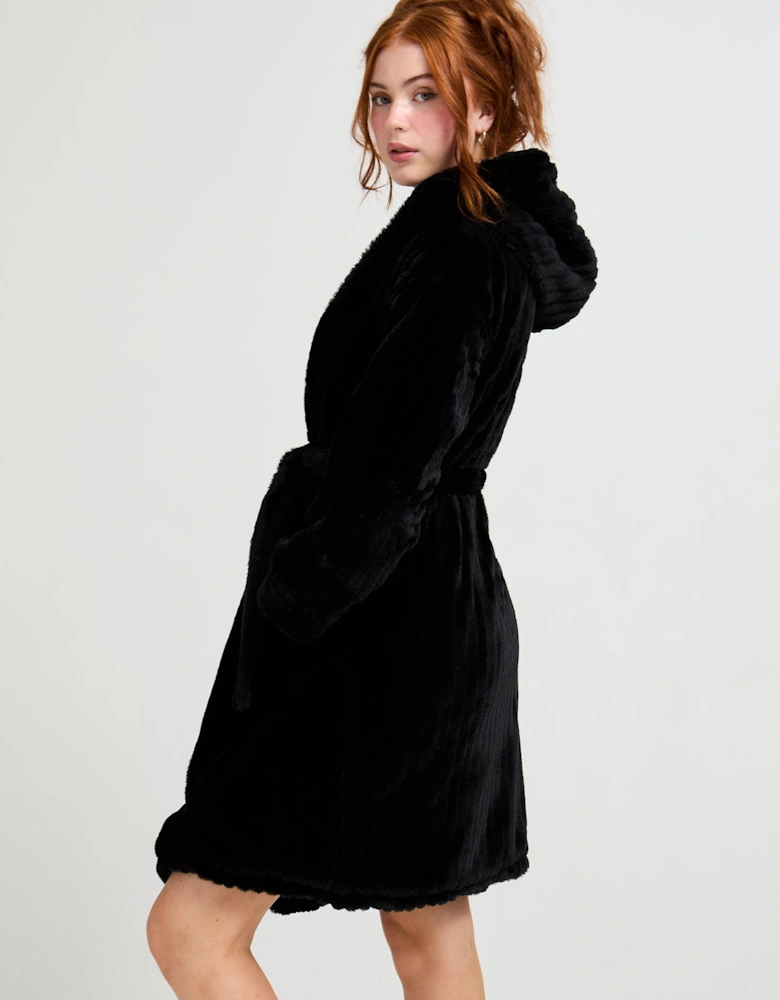 Cloud Dressing Gown in Black