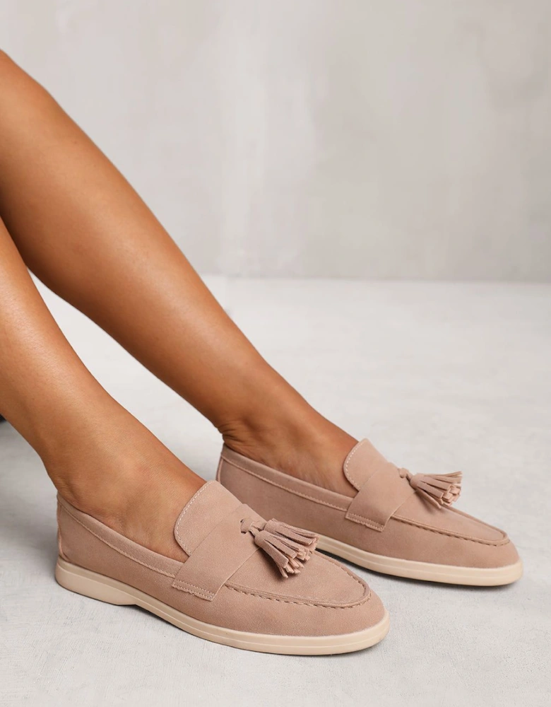 'Azalea' Slip On Loafer With Tassel Detailing