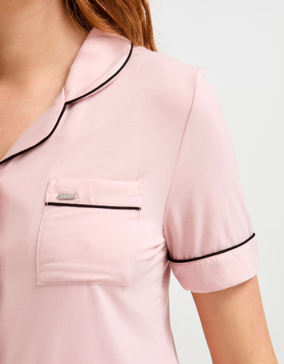 Bamboo Shirt Short Set in Pink