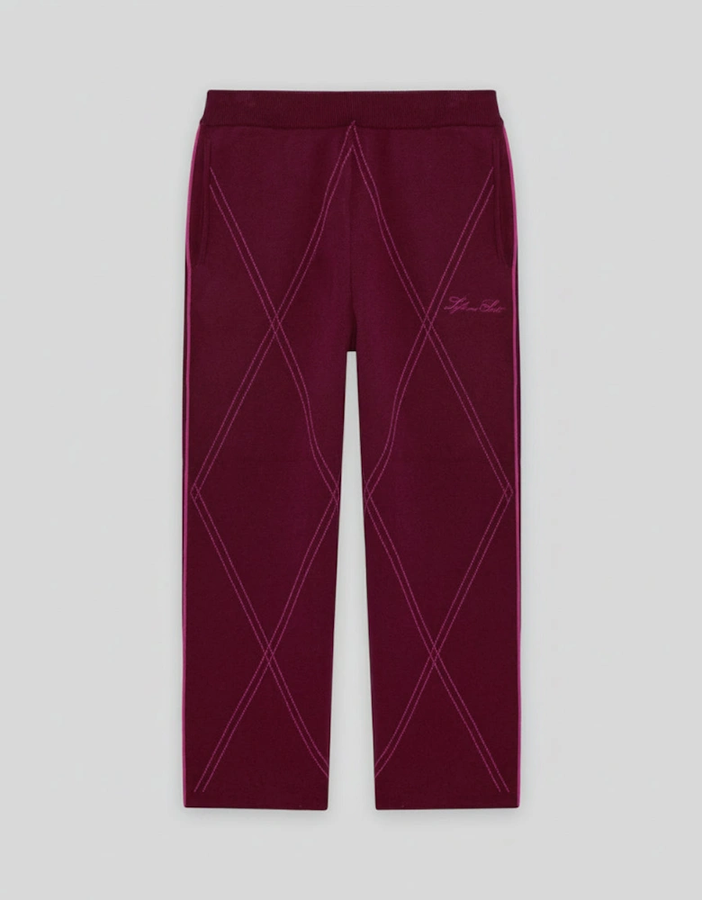 Argyle Knitted Track Pants