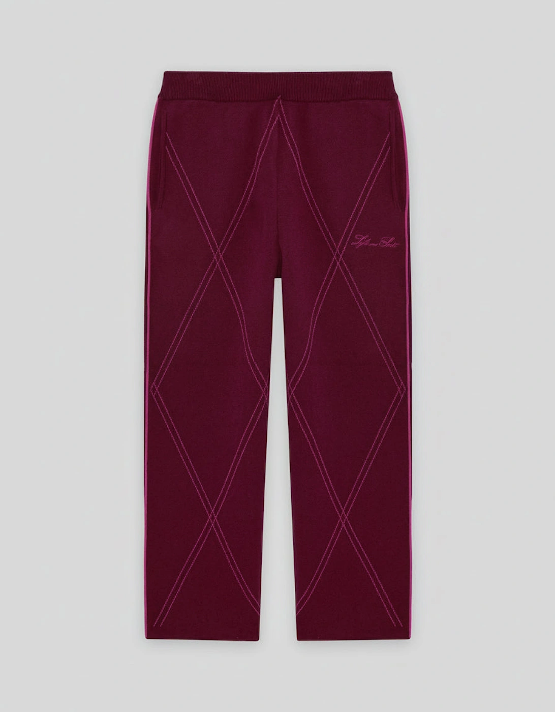Argyle Knitted Track Pants