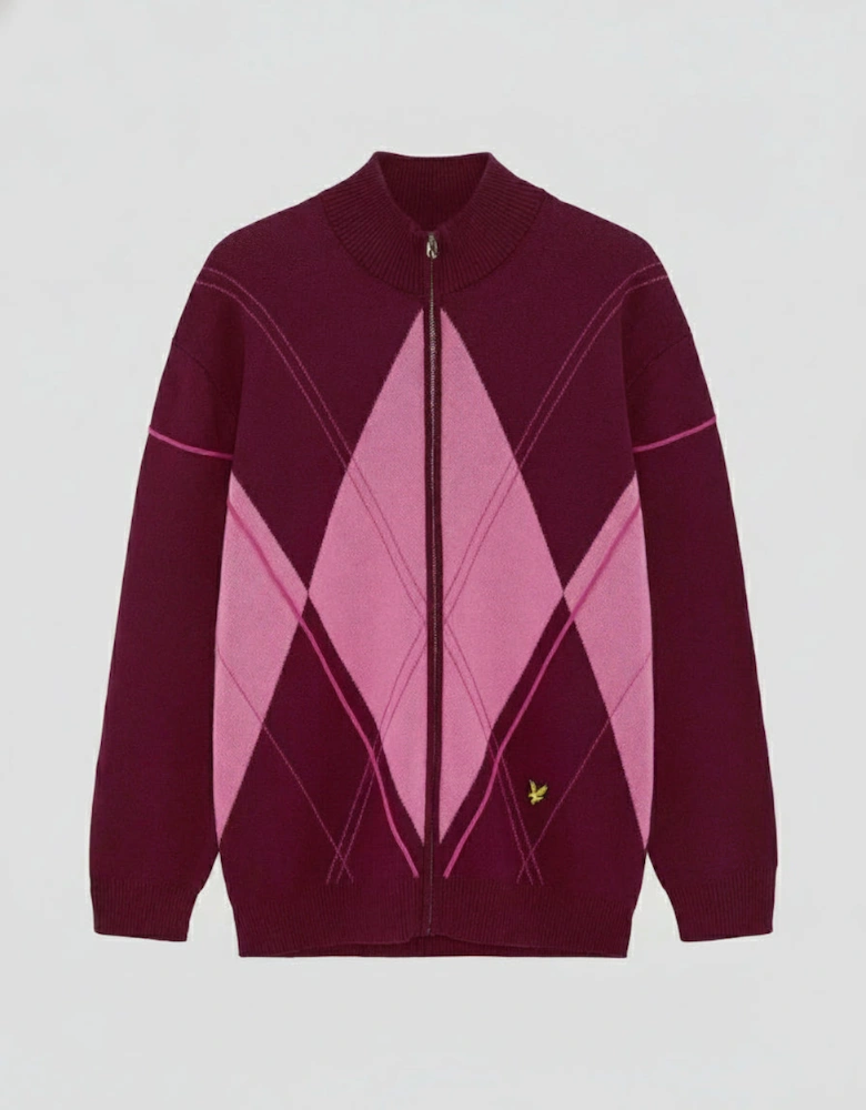 Argyle Knitted Track Jacket