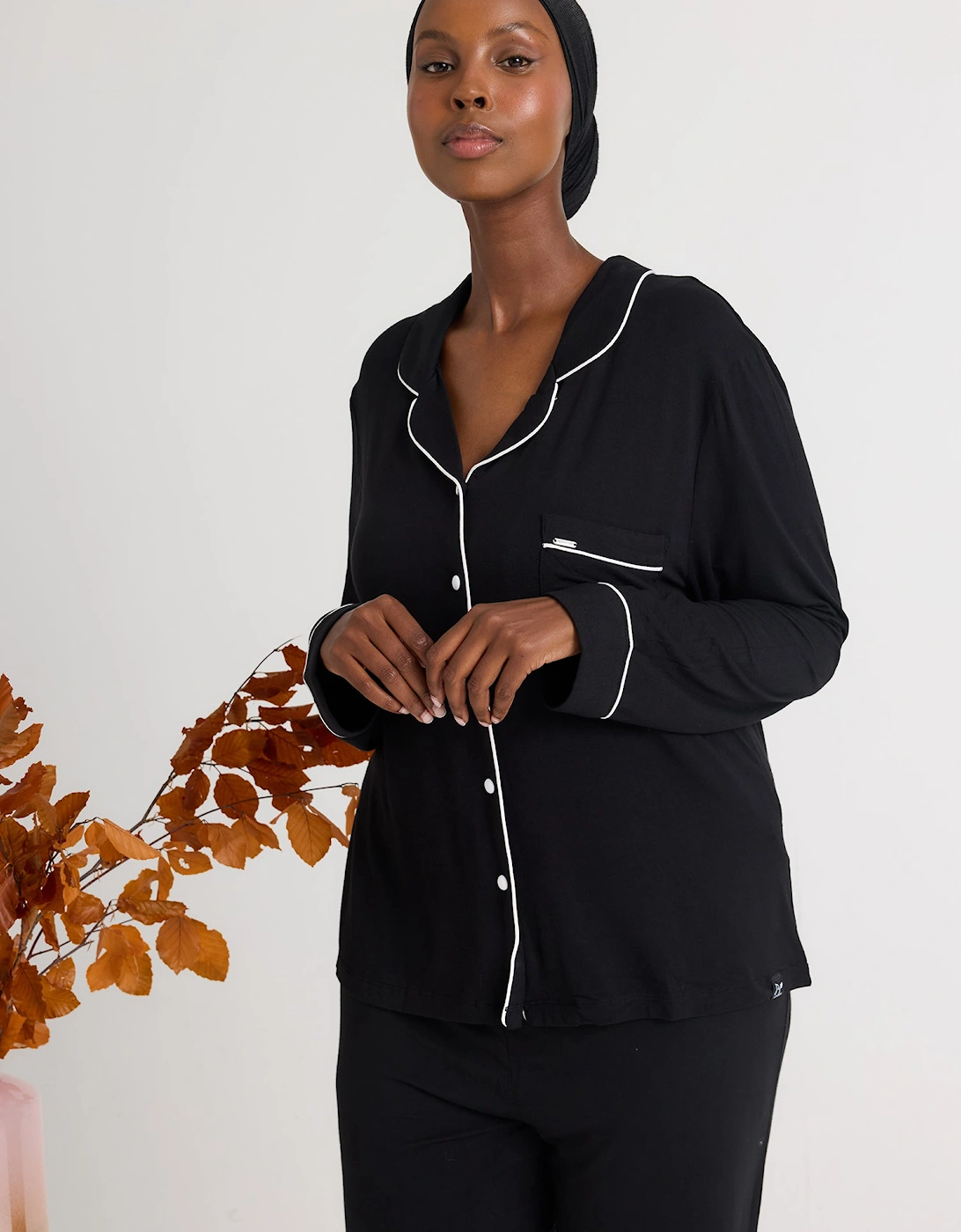 Bamboo Pyjama Set in Black