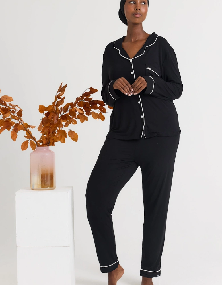 Bamboo Pyjama Set in Black
